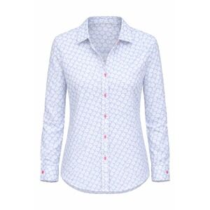 Rock Flower Paper Floral Button Down Womens Medium Lightweight Long Sleeve